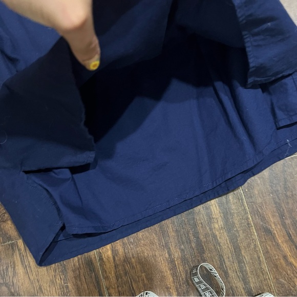 BeachLunchLounge Blue Cotton Embroidered Off the Shoulder Shift Mini Dress Small - Picture 5 of 7